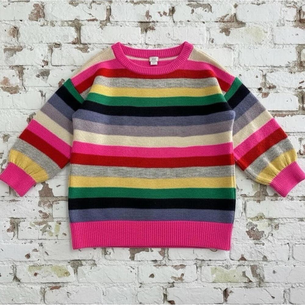 Gap striped toddler girls tunic sweater rainbow stripe super soft 2Y